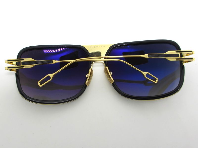 Acetate inlay metal designer aviator sunglasses