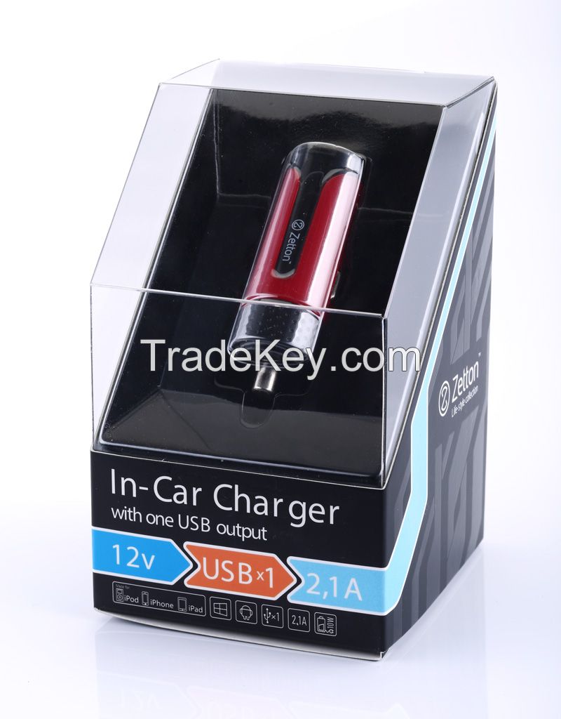 In Car Charger 2, 1A with single USB output