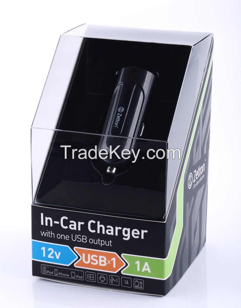 mini  In Car Charger 1A with single USB output for emergency