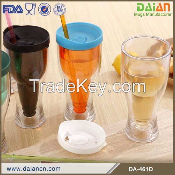 400ml double wall promotion plastic cup for beer