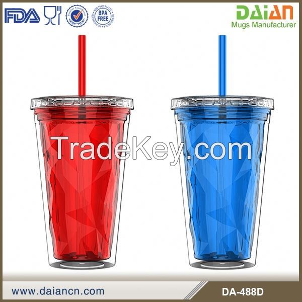 16 oz double wall acrylic tumblers with 