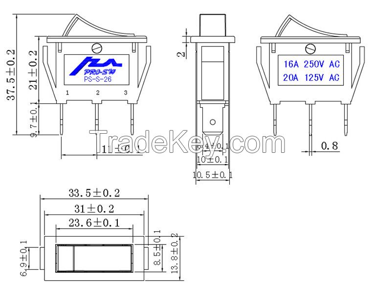 manufacture 1e4 KC CE TUV ROHS power strip 3pin double pole lighted ro