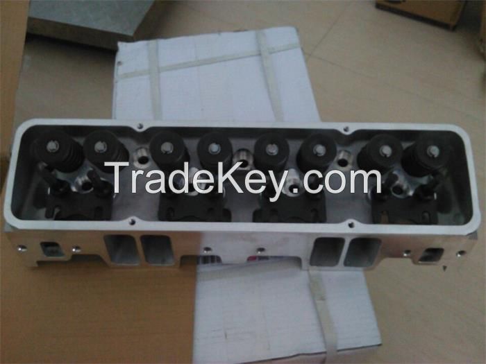 Loaded cylinder head for Chevy 350 small block engine