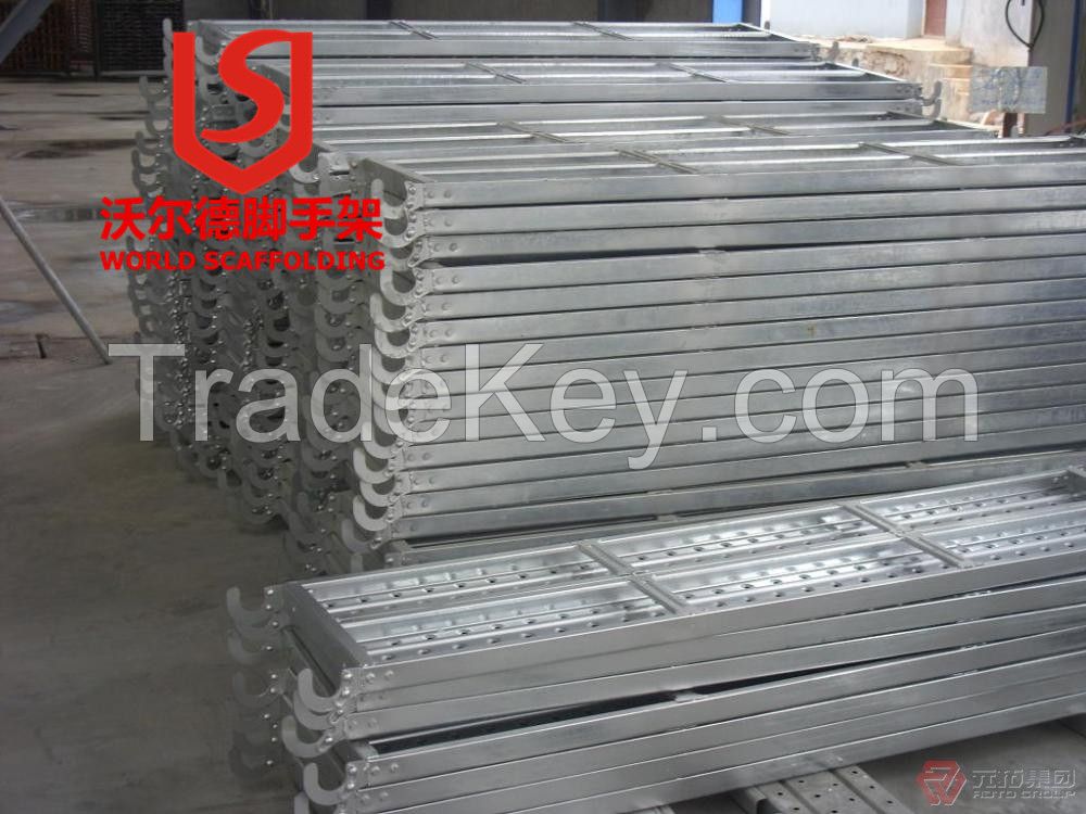 galvanized scaffolding steel plank /steel board with punched/press hook