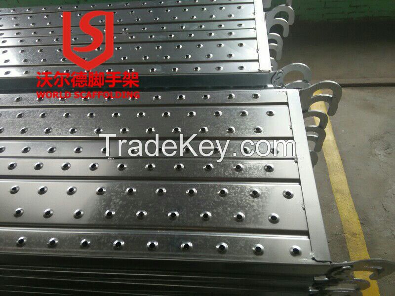 galvanized scaffolding steel plank /steel board with punched/press hook