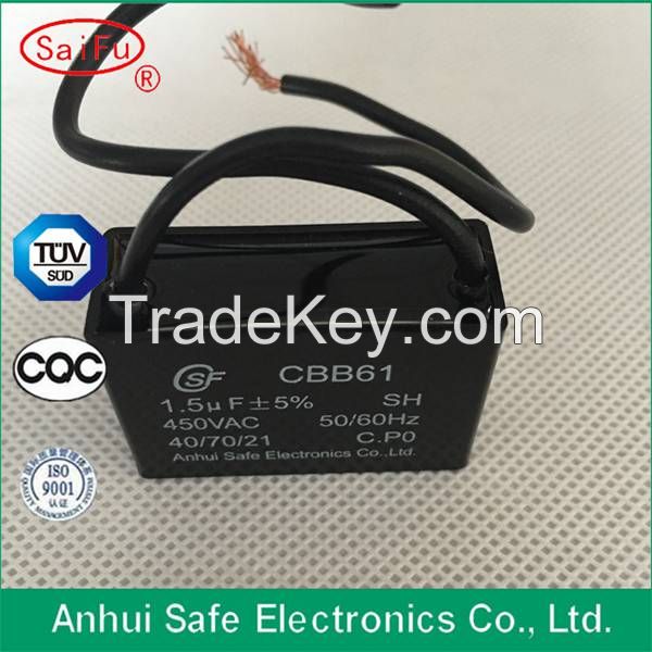 CBB61 capacitors, AC fan motor capacitor, generator capacitor