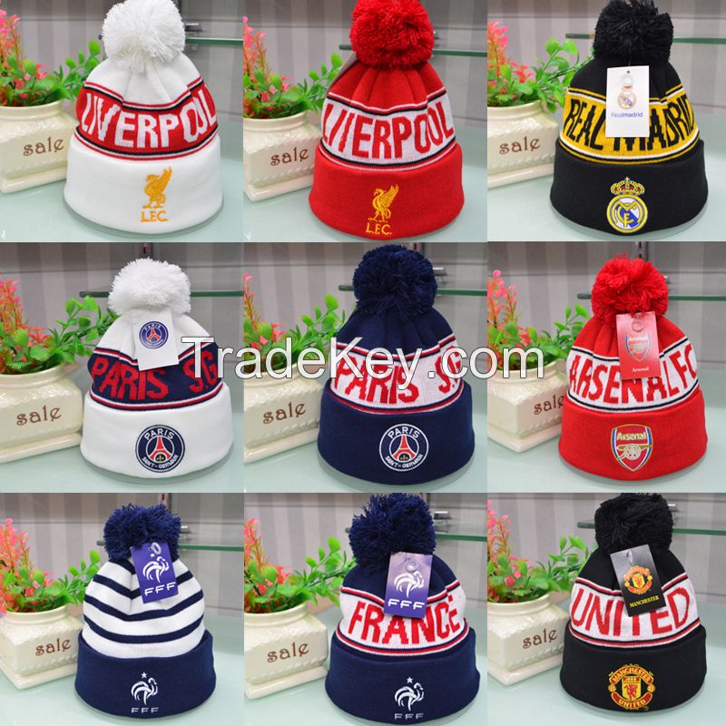 China knitting beanie hat factory custom slouchy beanie,wholesale knit beanie,custom football beanie