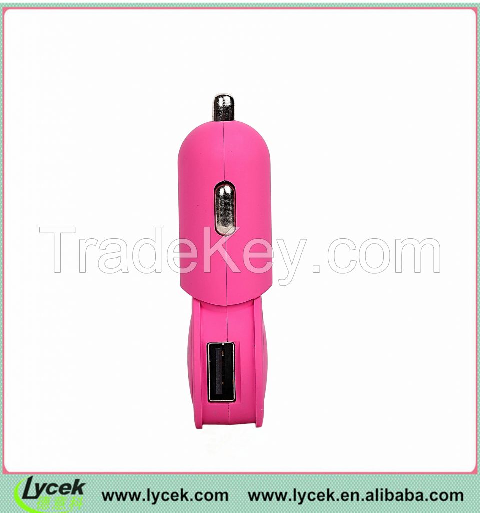 Compact design, nice finish dual USB Car Charger for iPhone