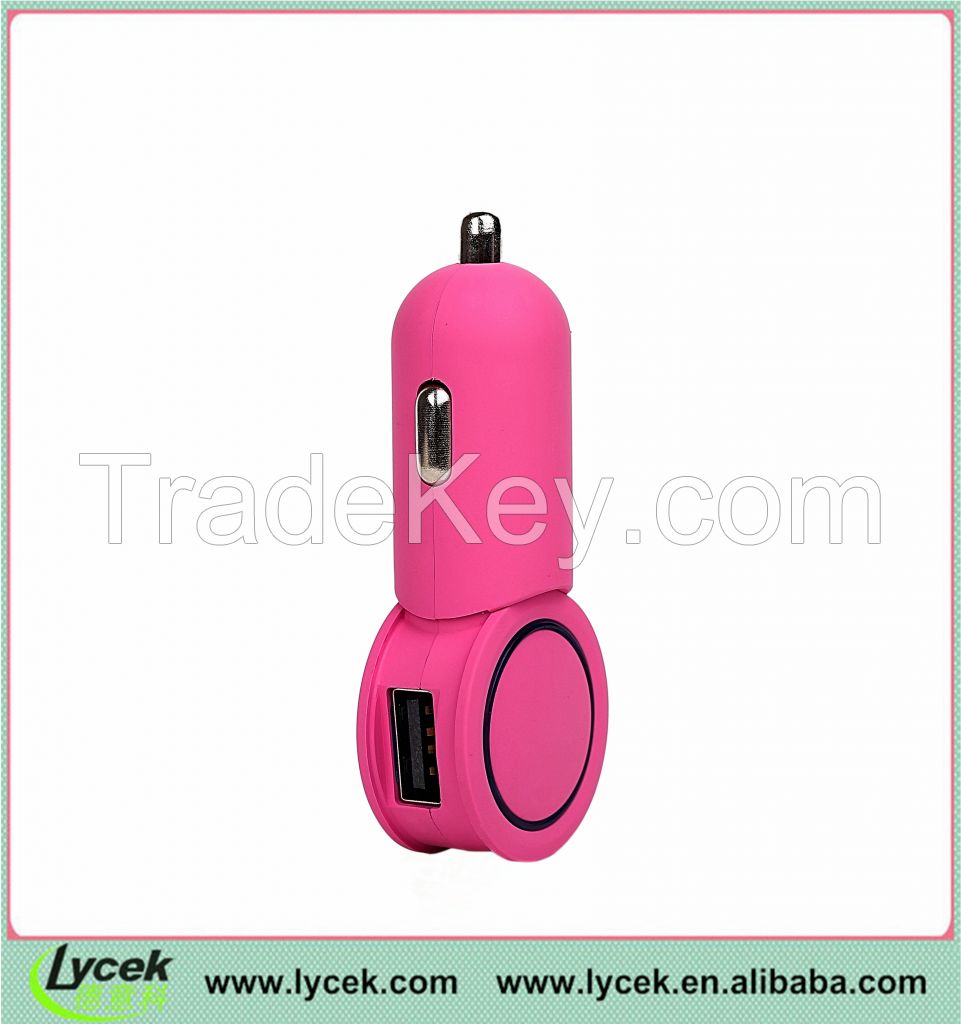 Compact design, nice finish dual USB Car Charger for iPhone