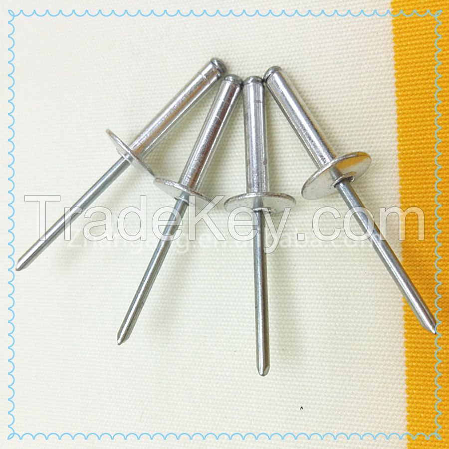 Open End Dome Head Silver Aluminum Blind Rivet