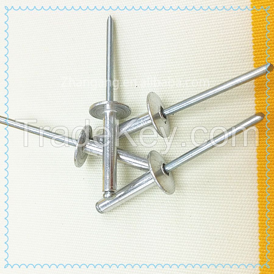 Open End Dome Head Silver Aluminum Blind Rivet