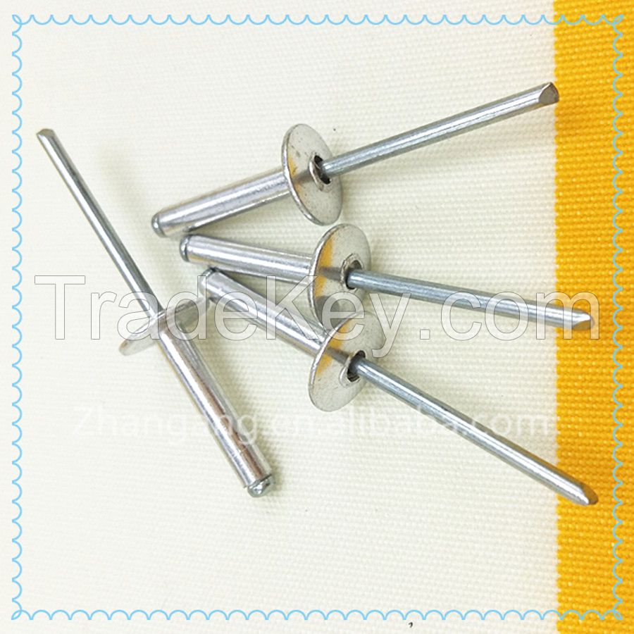 Open End Dome Head Silver Aluminum Blind Rivet