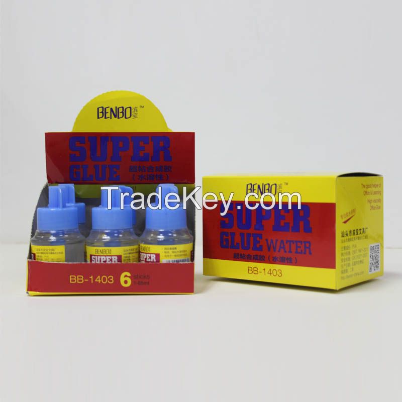 BENBO Manufacturer 65ML PP Box and Color Box Packing Super Glue For sa