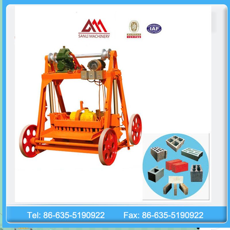 QMJ4-45 Mobile concrete brick making machine for sale