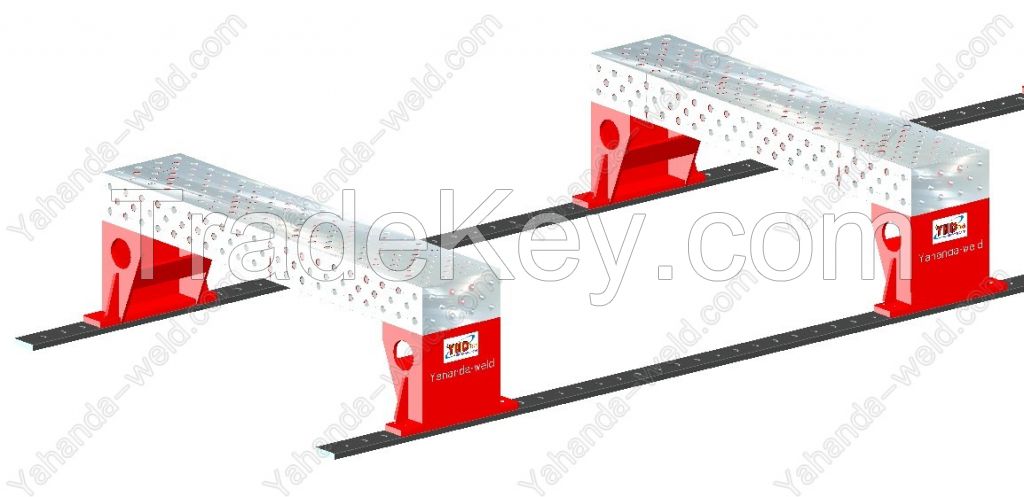 3D Welding table with rail base