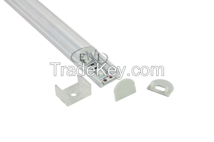 recessed aluminium led profile with 60 degree clear lens for ceiling