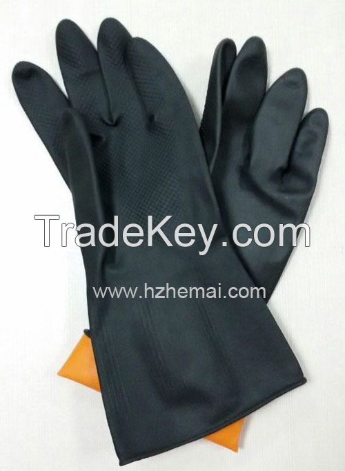 black latex inustry glove