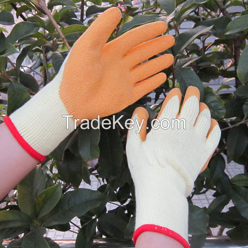 Latex coated polycotton work safety glove