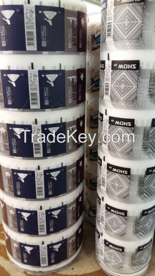 printed plastic roll film