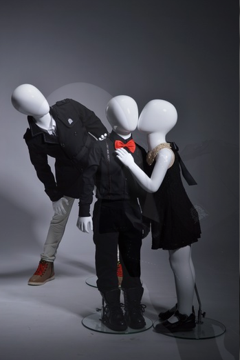 Fashion store window display Mannequins for female/male/kids