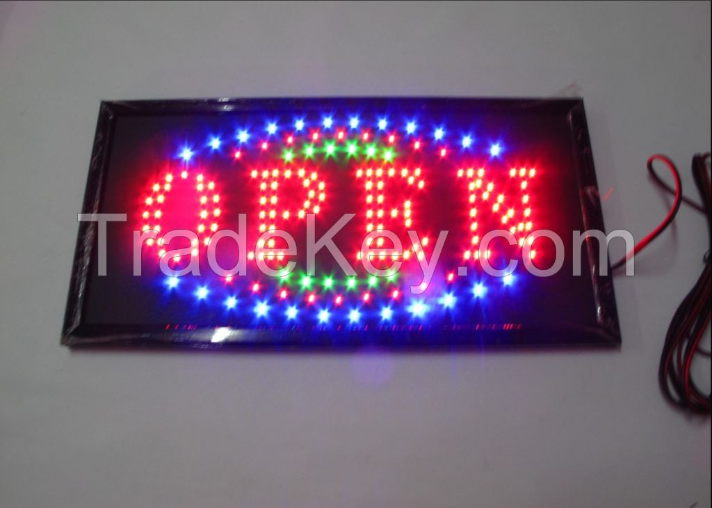 outdoor weatherproof ABS led illuminated shop show open sign