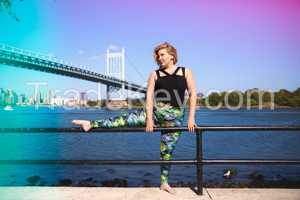 Plus Size Custom Printing Sublimation Yoga Leggings