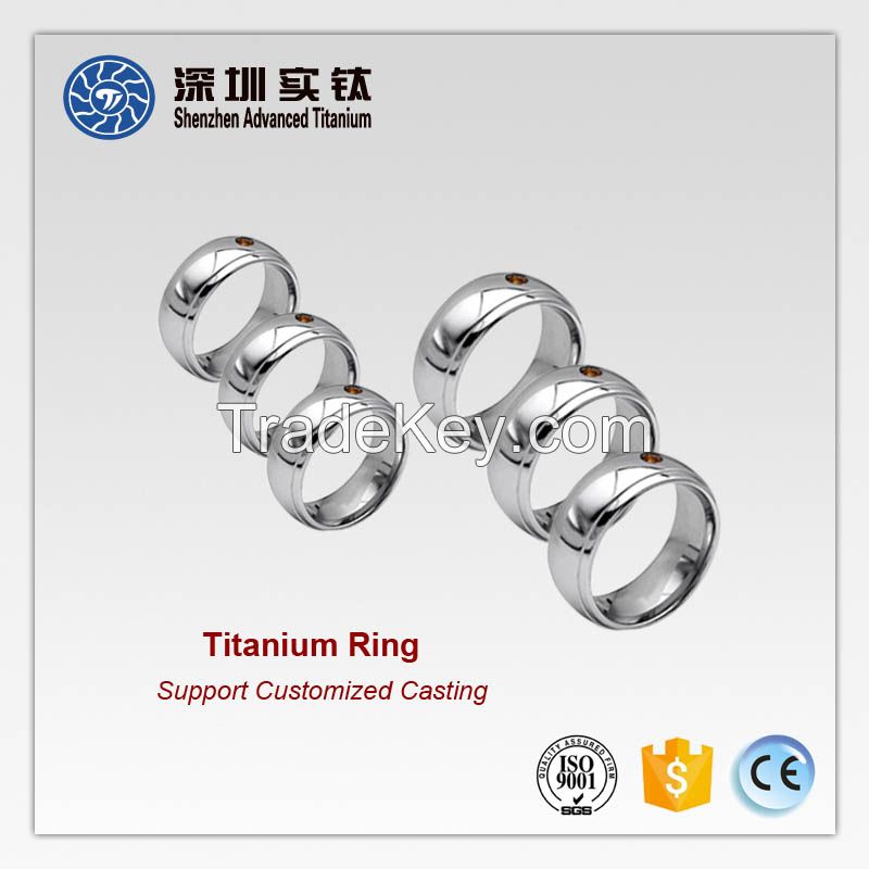 Titanium fashion men women rings casting factory