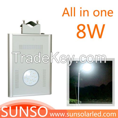 8W Integrated solar powered LED yard, security, security, Prairie light with motion sensor function