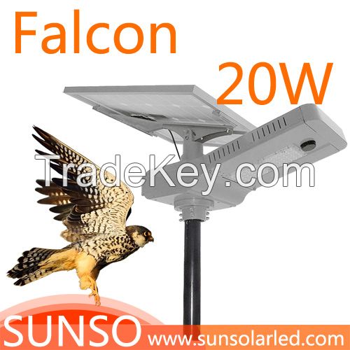 8W Integrated solar powered LED yard, security, security, Prairie light with motion sensor function