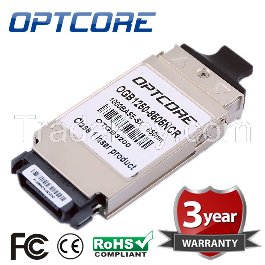 1000BASE-ZX GBIC Module 1.25Gb/s 1550nm SMF 80km Reach Duplex SC connector GBIC transceiver