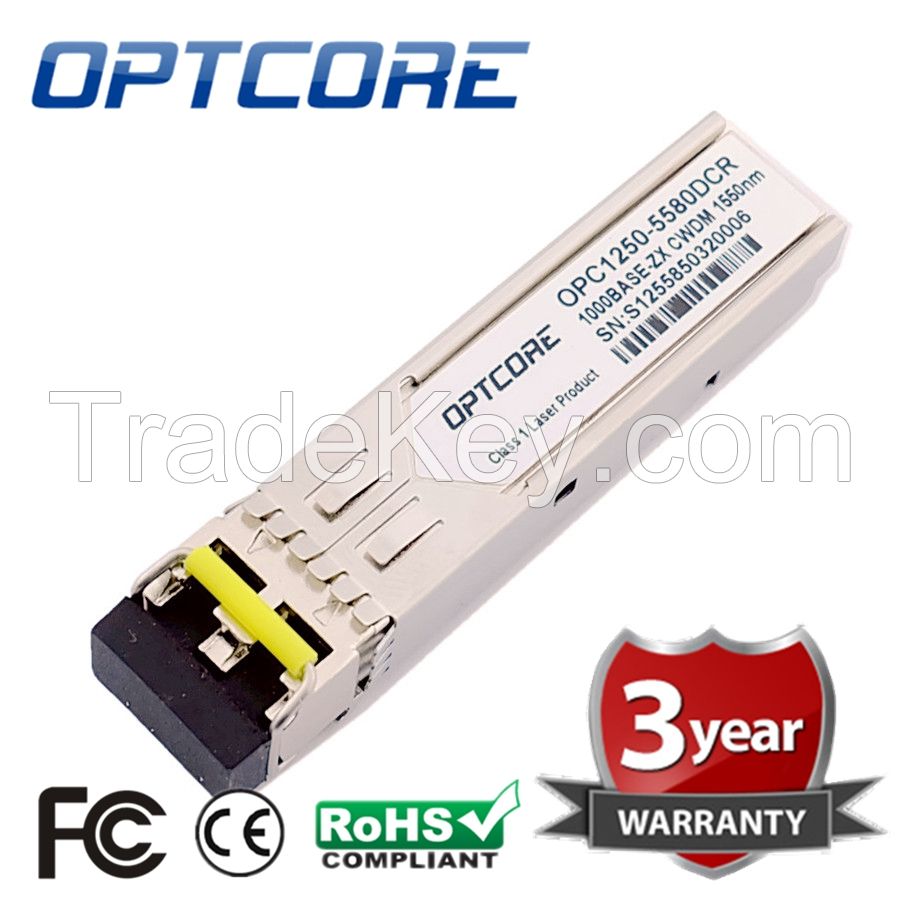 4G FC SFP CWDM 4.25Gb/s SMF 19dB LC connector 40km fiber transceiver-1270nm~1610nm CWDM SFP transceiver