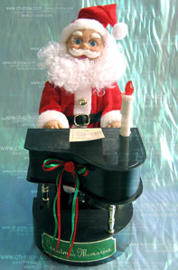 13&quot;Santa Claus play the piano decoration