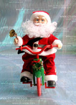 14&quot;Santa claus by the bike decoration