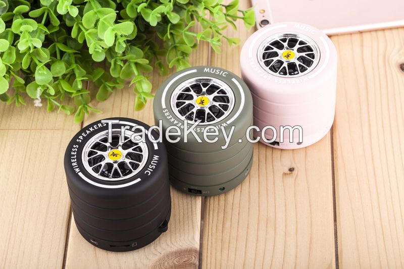 2016 new design tyre shape mini bluetooth speaker