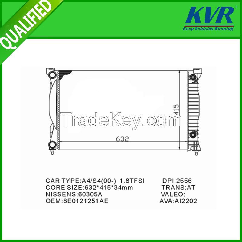 die-casting aluminum radiato for AUDI A4 Convertible (8H7, B6, 8HE, B7) 1.8 T 