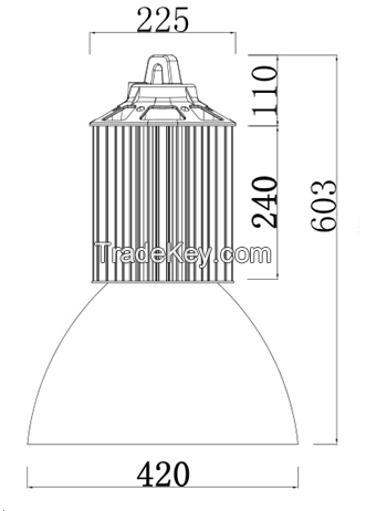 200 Watts Qinteda High Bay LED Lights with Die-Casting Aluminium Housing