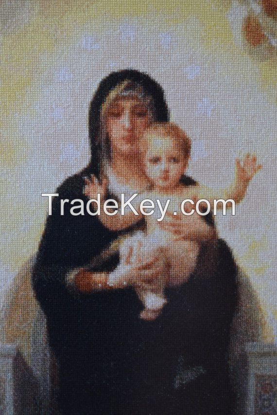 Handmade Gobelin, The Virgin Mary With The Child