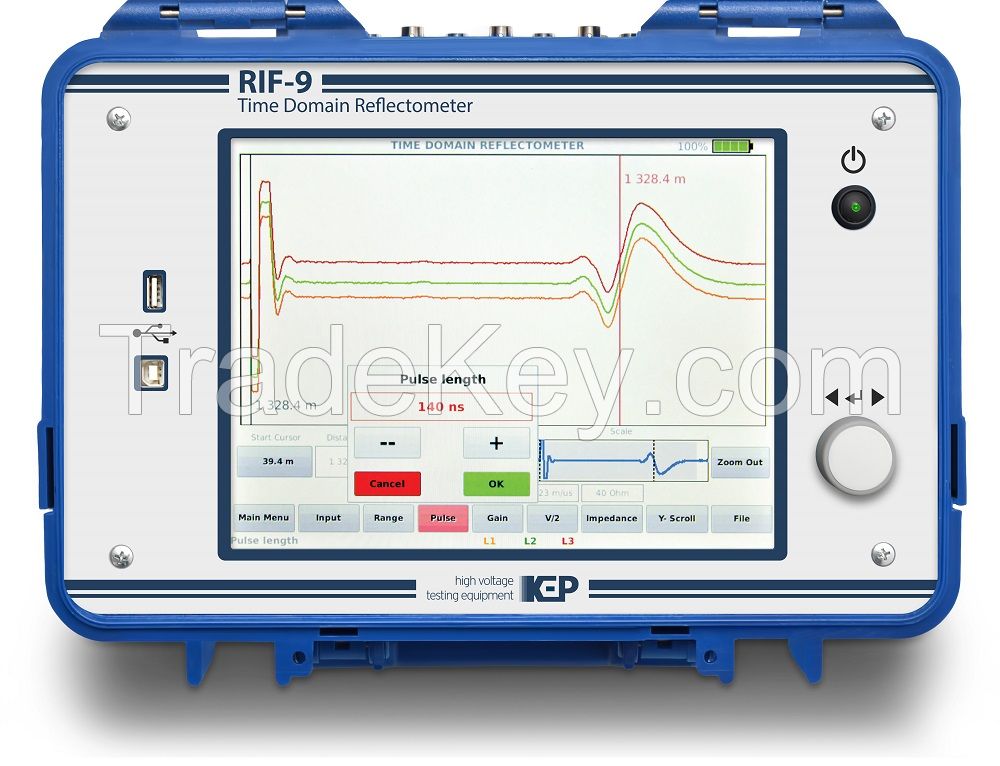 Cable fault location | Portable time-domain reflectometer RIF-9