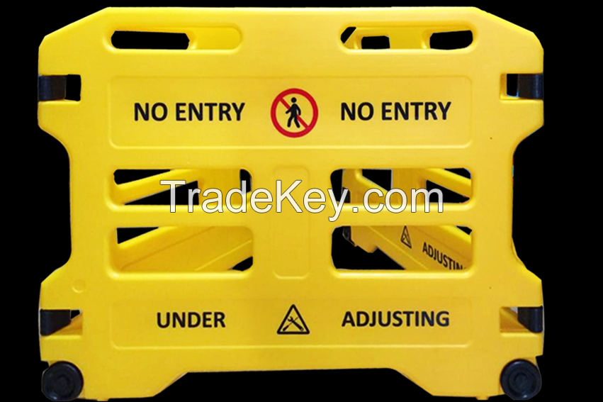 Yellow Fence Safety Barrier Traffic & Warning