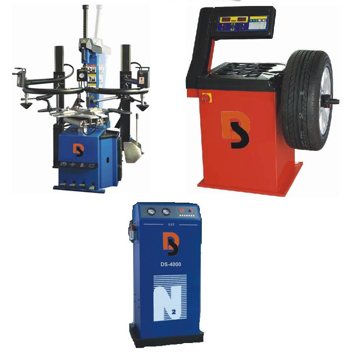 tire changer, wheel balancer, nitrogen generator