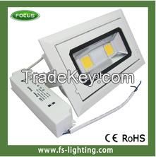 2015 new style top sale high lumen 40W rectangular COB led downlight