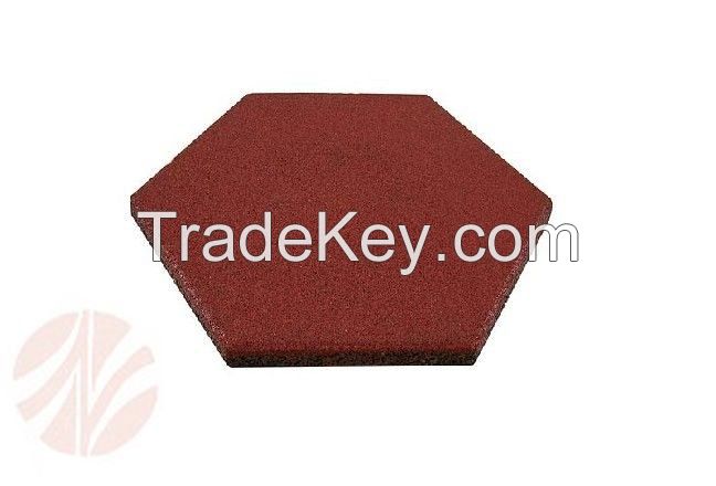 hexagonal rubber tiles 30mm