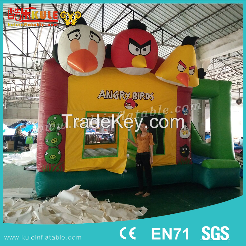 KULE Toys angry birds inflatable jumping bouncer with slide for sale