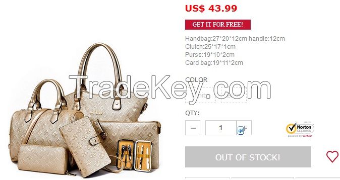 Versatile Print Patchwork 6 Pieces Shoulder Bag - jollychic.com