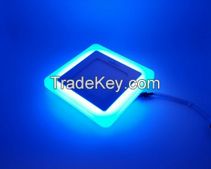 2015 newest aluminum square double color led ceiling panel light