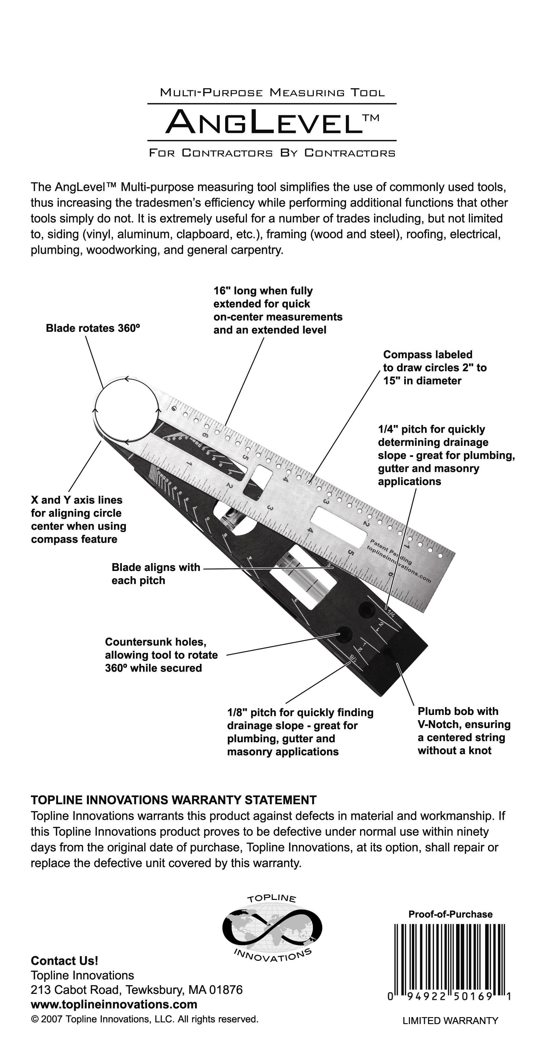 Anglevel 7in1 Multi-Purpose Measuring Tool