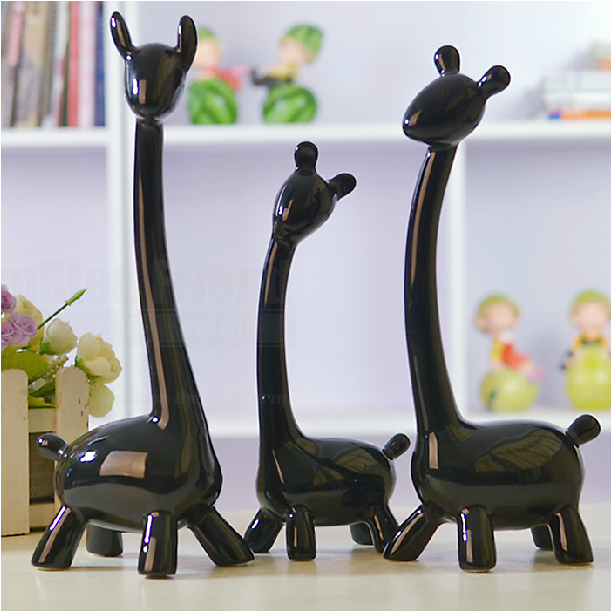 New arrival fashion 3 deer family home ceramic decoration pottery deer