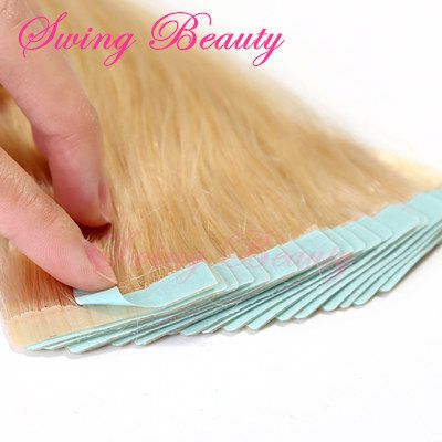 PU Skin Tape on Natural Human Hair Extension Strong Adhesive Tape