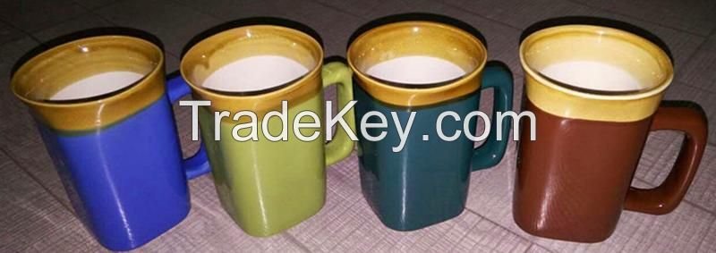 promotional 14 0z Square Color glazed ceramic Mug