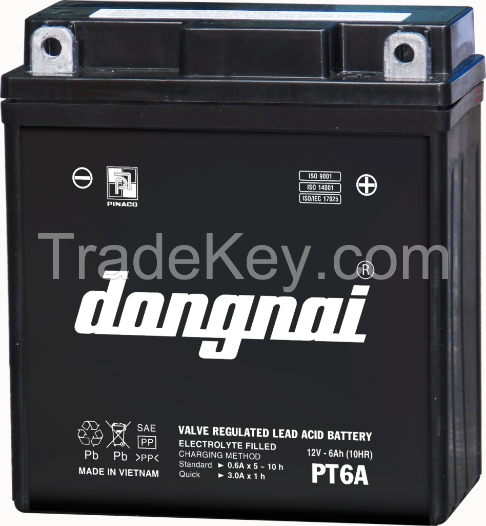 Motorcycle Battery - PT6A (12V - 6Ah)